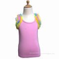 Girls' knitted tank, ODM/OEM orders are welcome